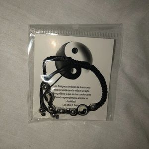 Black yin-yang bracelet